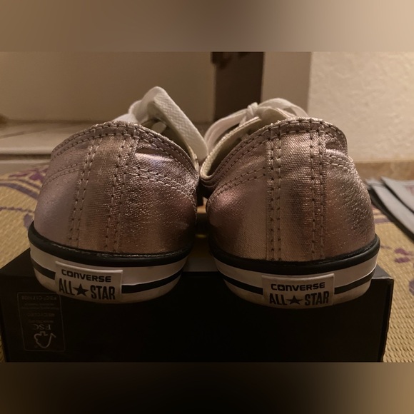Converse All Star Metallic Low Top Pink Sneakers Size 9 - Picture 4 of 4